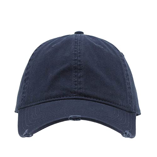 Image of Classic Washed Cotton Baseball Cap - Vintage Adjustable Dad Hat, Curved Bill for Men Women, Outdoor Everyday Wear