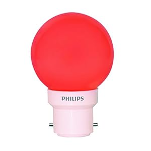 PHILIPS Deco Mini 0.5-Watt B22D Base LED Bulb (Red, Pack of 1)