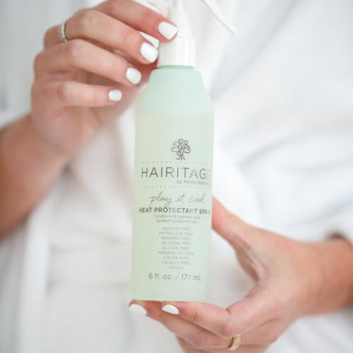 Hairitage Argan Oil Heat Protectant Spray - Up to 450 Degree Thermal Protection for All Hair Types and Heated Styling Tools, Hydrates and Strengthens Hair, Smooth and Add Shine - 6 oz. Spray Bottle - Image 6