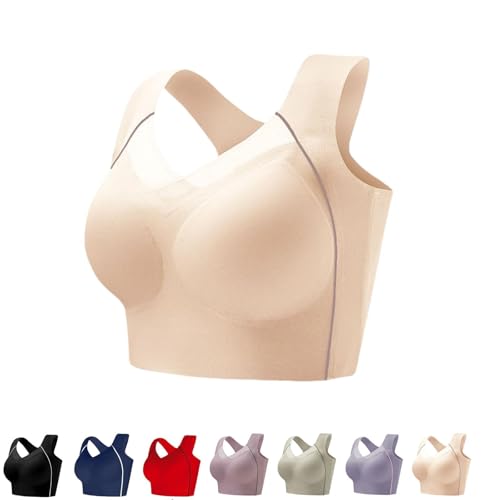 Miladove Bra, Mirahug - Brasier corrector definitivo para levantar y moldear, brasier push up para pechos flácidos, cobertura completa, soporte de espalda, Piel, XXL