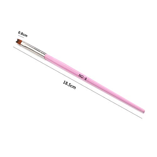 HJ-NB001 UV-Gel-Nagellack, für Zeichnungen, Halbmond-Form, Smile-Linie, Maniküre-Pinsel, Nagelkunst-Werkzeuge, Pink, 1… – Bild 4