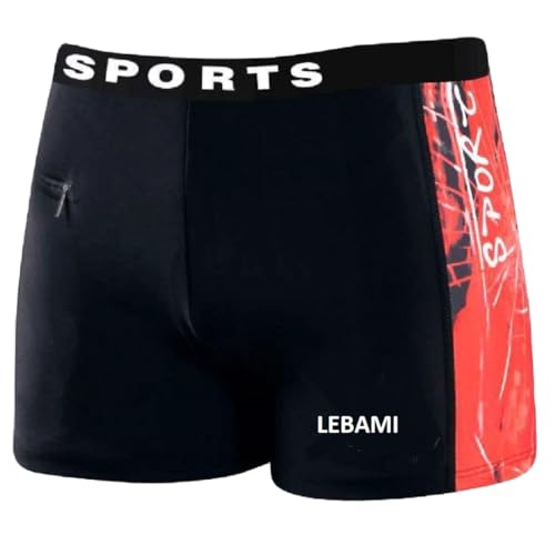 Image of Men's Swim Trunks Set with Swimming Goggles, Cap, Nose Clip & Earplugs - Quick Dry Printed Swim Shorts for Beach & Pool - Comfortable Elastic Waist Swimwear Combo