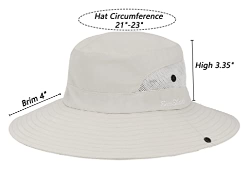 Chapéu feminino de verão chapéu de pesca com proteção UV ao ar livre, aba larga dobrável, chapéu de