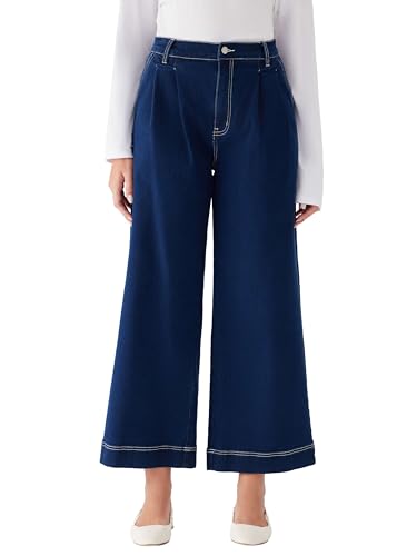 CIDER Wide Leg Jeans for Women High Waisted Denim Pants Casual Loose Fit Jeans4