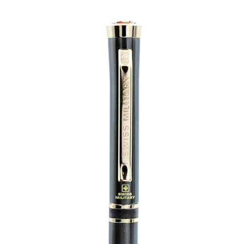 Image of SWISS MILITARY INNOVA Smooth Writing Metal Body Ball Pen with 0.7mm NSTC Blue Poly Jotter Refill, 2000-2200m Writing Length, Best Gift Men & Women, Professional, Executive Office- Body Gun Metal