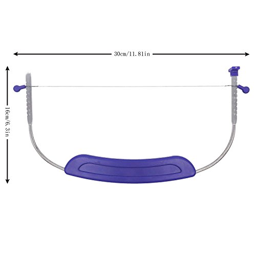 Cake Cutter Slicer Leveler, 9 Different Height Premium Food Grade Stainless Steel Double Wires Cake Cutter/Slicer/Leveler, Adjustable, 11.8 X 6.5 Inches, Dishwasher Safe #TOP4