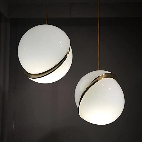 Lámpara de techo LED regulable en altura con base E27 y diseño de luna 3