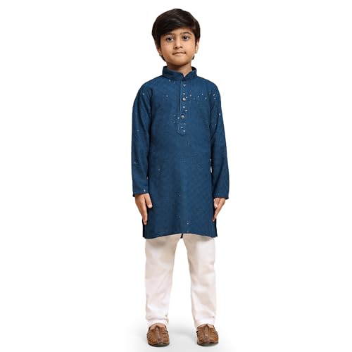 Boys Cotton Kurta Set For Kid's Indian Traditional Wear | Cotton Kurta Set (S-227)