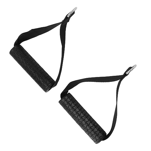 Thonlai Flexible Rubber Gym Exercise Handles with Comfortable Grip for Resistance Bands – Workout Handles for Pull Downs, Press Ups, and Push Downs – Small and Compact, Portable and Lightweight