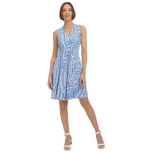 Robe Tommy Hilfiger de coupe ajustée et évasée conçue en textile noble premium