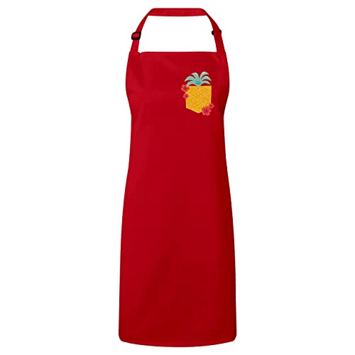 Tablier cuisine rouge dessin ananas de la collection Fabulous