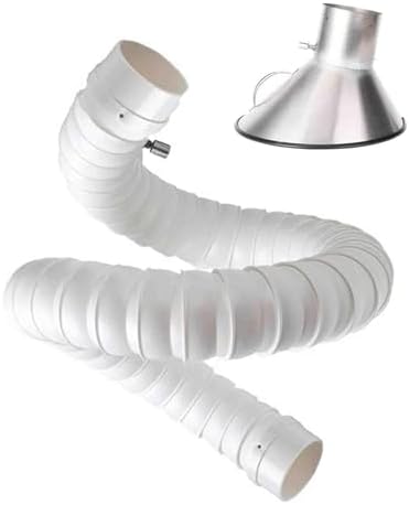 4-6-8 Inch Flexible Insulated Duct Hose, Fume Extractor Arm with Hood for Laser Engraving, Soldering & Welding Smoke Removal in Labs