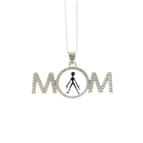 Collier pendentif monstre extraterrestre fête des mères cadeau maman grand-mère M