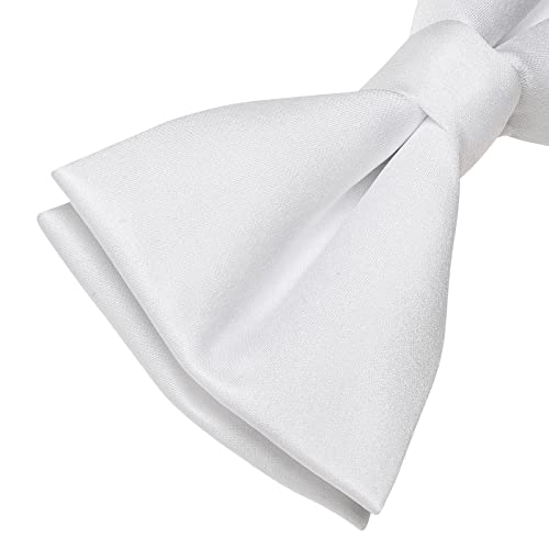 Image of YourTies Bow Ties for Men Pretied Bowties Solid Color Satin Bow Tie Formal Business Tuxedo Wedding Party Prom