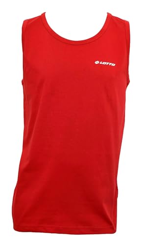  Lotto Canotta Uomo Cotone Colorata - Canottiera Uomo in Cotone Pettinato - Vogatore (XXL, 1 Pezzo Rosso)