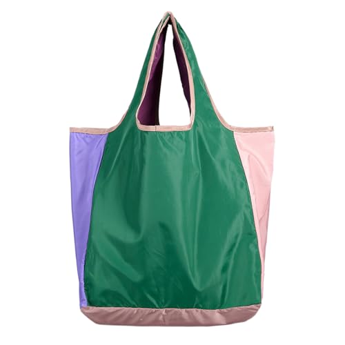 Image of Generisch Stylish Casual Tote Bag for Shopping, Heavy Duty Handbag with Large Capacity and Color Block Design, Perfect for Everyday Use and Home Carry, khaki, One Size