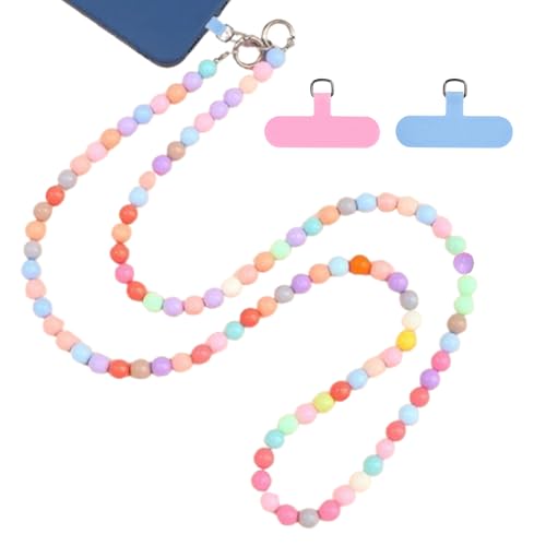 pclapora Cordino per Cellulare Universale, Catena Universale con Perle per Telefoni Cellulari, Rimovibile Cordino da Collo Catena Collana Tracolla, Tracolla Cellulare Donna, per Tutti Gli Smartphone