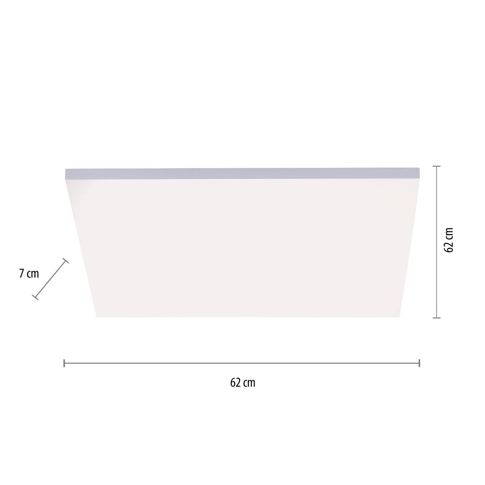 Paul Neuhaus LED Deckenleuchte rahmenlos CCT 62x62cm Fernbedienung | CCT Lichttemperaturwechsel, dimmbar, Fernbedienung