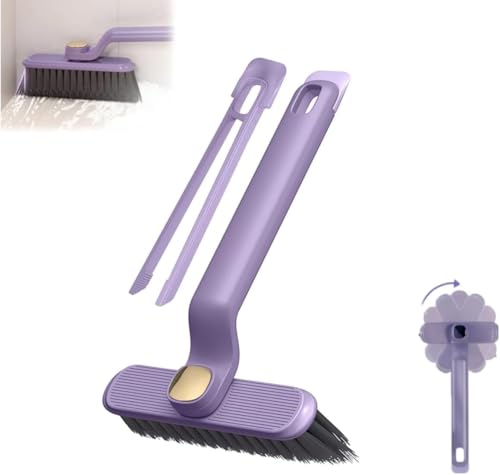 Image of Khedu Fab 1 Pcs Multi-Function Bathroom Plastic Cleaning Brush,Tiles Cleaning Brush,Hard Bristle Rotating Crevice Gap Cleaning Brushes for Bathroom,Floor Cleaner Brush(Multi Colour)