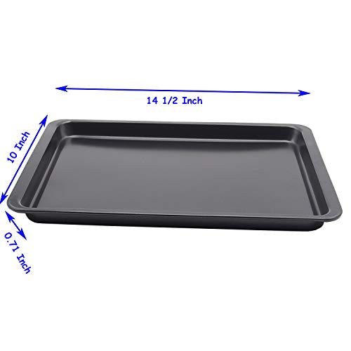 Hytk 2Pcs Cookie Sheet 10X14.5 Inch (Inner 9X13) Baking Sheet Nonstick Heavy Carbon Steel Baking Pans Bakeware #TOP1