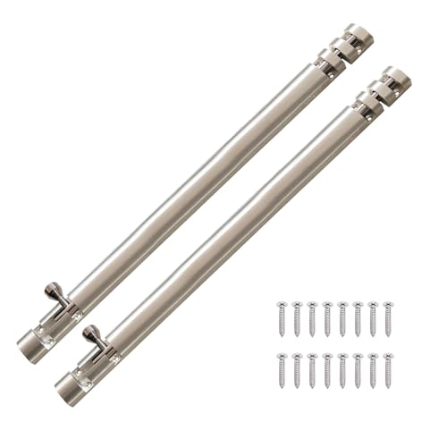 Image of VOLO Aluminium Tower Bolt with Stainless Steel Rod - Heavy Duty Door & Window Latch for Home and Office | Main Door Tower Bolt | Kundi /Chitakini | Pack of 2 Pieces (Silver, 18 Inch)