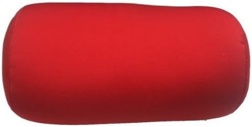 Microbead Bolster Hypoallergenic Comfortable Roll Pillow 5 by 12 - Red