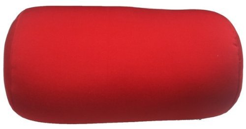 Microbead Bolster Hypoallergenic Comfortable Roll Pillow 5 by 12 - Red