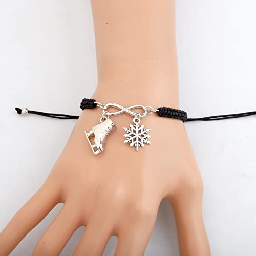 Myospark Ice Skating Gift Figure Skating Bracelet Figure Skater Gift Skate Lover Gifts Skater Jewelry For Skating Team Gifts (Ice Skating Card Br) #TOP5