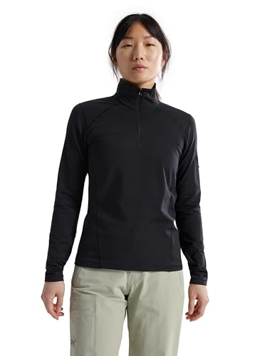 Arc'teryx Rho Zip Neck Women's - Versatile Lightweight Base Layer - Black, Medium