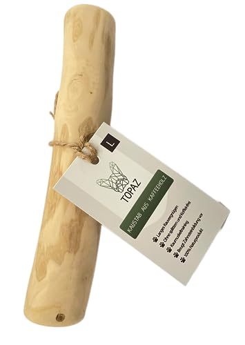 TOPAZ® Kaffeeholz Kauholz - L Kaustange natürliches Kauspielzeug für Hunde von 12-20 kg