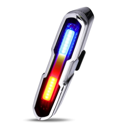 Bike Tail Light, USB Rechargeable Rear Bike Lights Safety Warning