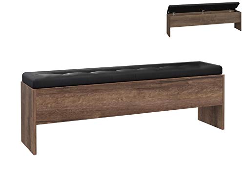 Furniture24 Sitzbank Bank Fussbank Klappe Stauraum Bett Bellevue BLQT011...