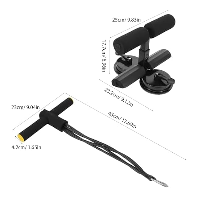 BESPORTBLE Ab Training Machine with Suction Cups Adjustable Sit Up Workout Equipment for Home Fitness Core Muscle Training Accessories