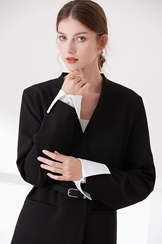 YEKEYI Women Detachable False Collar Wrist Cuffs Fake Sleeve Cuffs Collar Half Shirt Collar3