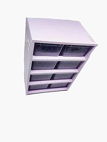 Gabinete de cría de PVC para reptiles en invierno, terrario de reptiles con cajas de cría (blanco (sin almohadilla térmica))