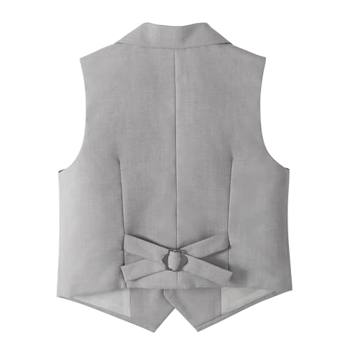 Image of LOLANTA Boys 4PCs Summer Suits, Short Suit Set for Wedding Ring Bearer Outfits Dress Clothes Vest Shirt Shorts Bow Tie