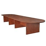 Regency Legacy 16 ft Racetrack Laminate Conference Table with 2 Charging Ports- Cherry