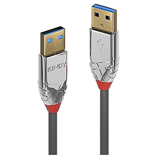 LINDY 36625 0.5 m USB 3.0 Type A Cable, Cromo Line, charcoal, 0.50 m