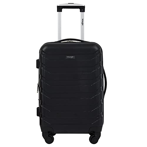 Wrangler Miami Luggage & Packing Cubes, Black, 4 Piece Set - Image 5