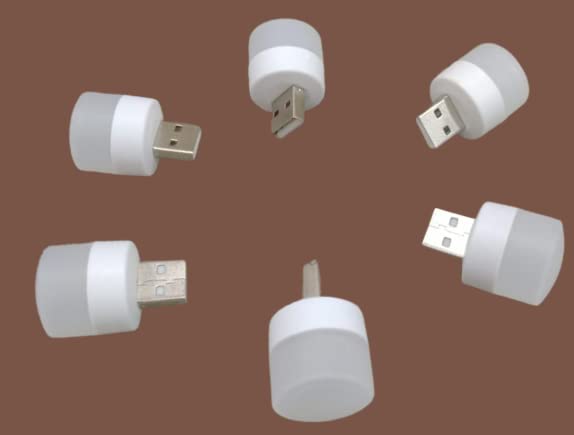 Image of Plug in LED Night Light Mini USB LED Light Flexible USB LED Ambient Light Mini USB LED Light, LED Portable car Bulb| Indoor| Outdoor| Reading| Sleep| White, Pack of Pcs.ITE (10)