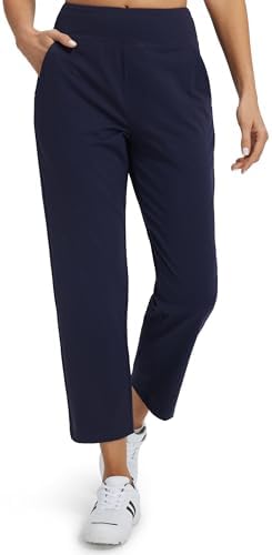 Libin Jogginghose Damen Golfhosen 7/8 Trainingshose | Stretch Sporthose Sommer Leichte Freizeithose Anzughose Business Laufhose Sport Hose für Fitness Sweathose mit Taschen