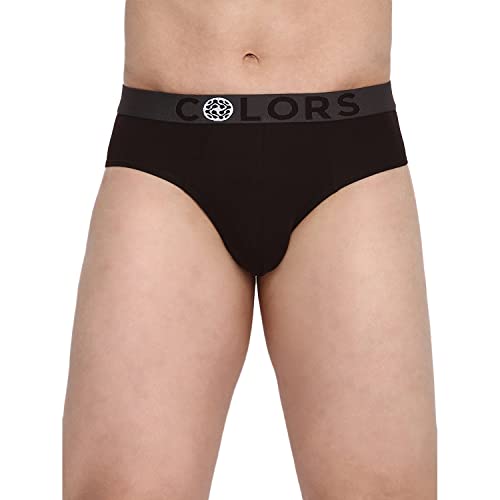 Image of Rupa Colors Modern Solid Brief for Men, Cotton Blend, Outer Elastic, Regular Fit, Pack of 1