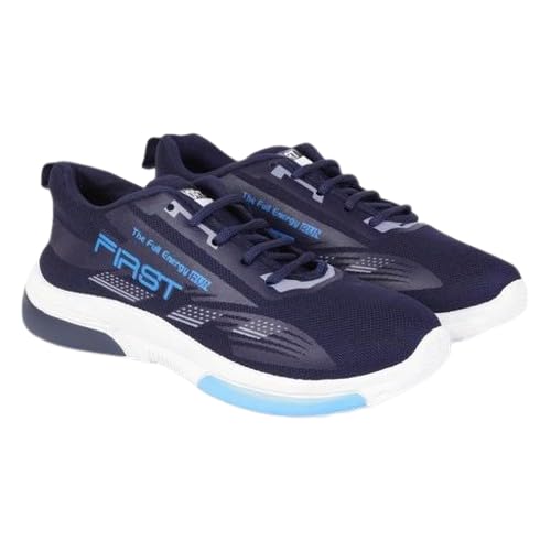 Mens Lackup Design Blue Stylish Sports Running Walking Shoes