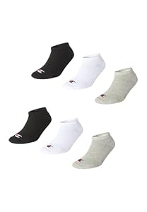 Champion Unisex Basics 6pk Sneaker Socken, Hellgrau Meliert, 39-42 EU