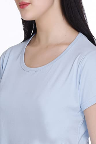 Image of GODFREY Women Round Neck Half Sleeve Cotton T Shirts