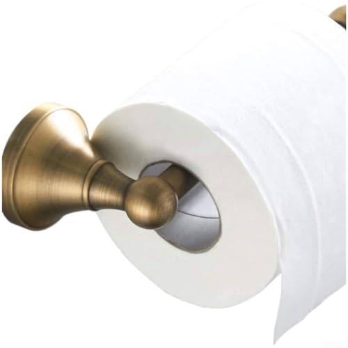 Porte-rouleau de papier toilette en cuivre antique, distributeur de papier toilette vintage avec porte-serviettes mural, support de papier pour rangement de rouleaux de papier toilette rustique