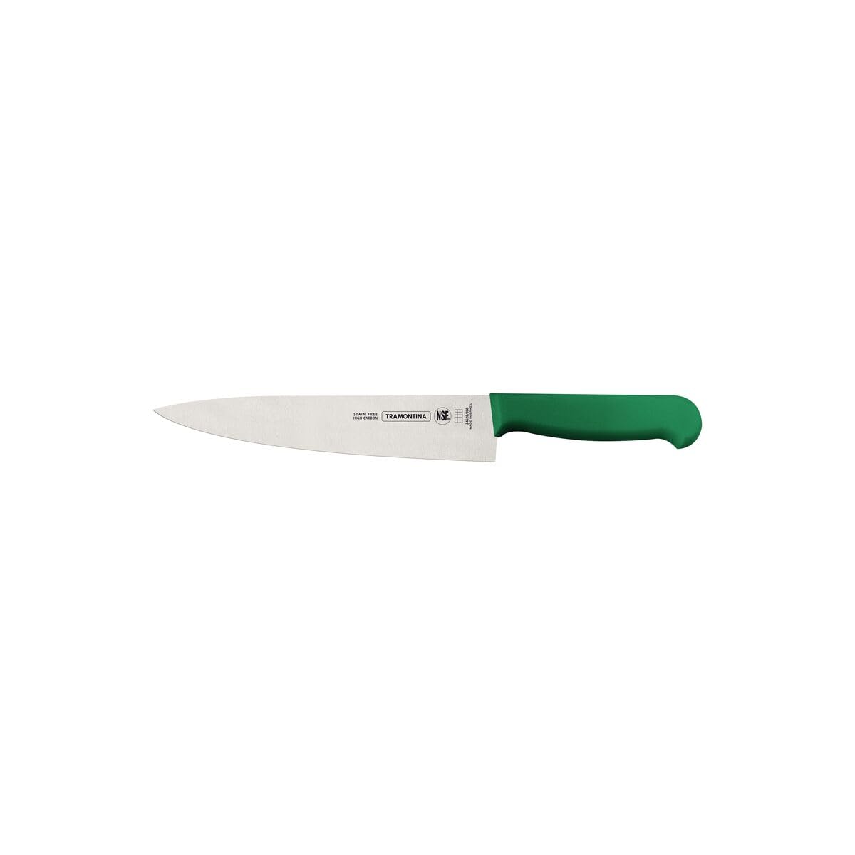 TramontinaProfessional 8 Inches Meat Knife with Stainless Steel Blade and Green Polypropylene Handle with Antimicrobial Protection