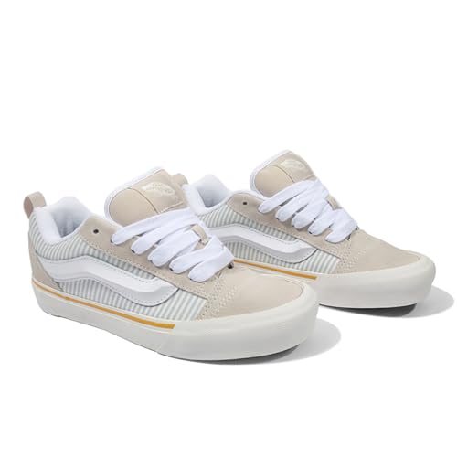 Image of Vans Unisex Knu Skool Sneaker, Stripes Oatmeal, 7 US Men