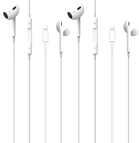 iPhone Wired Earphones 2-Pack with Mic & Volume Control