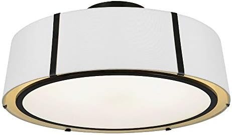 Crystorama Fulton 6 Light Matte Black Semi Flush Mount